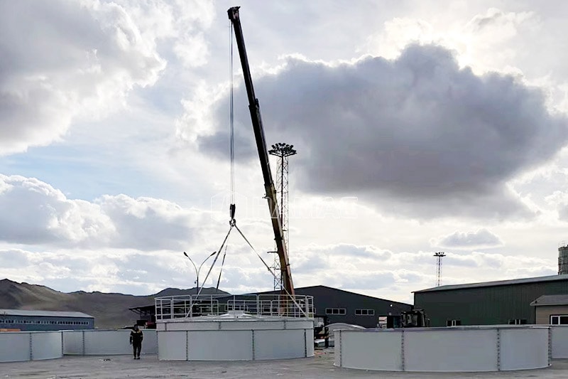 Middle body and top body of this 700ton large cement silo for sale. 