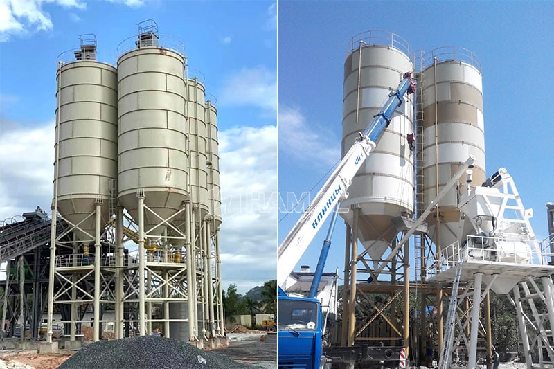 Botled type powder silo 