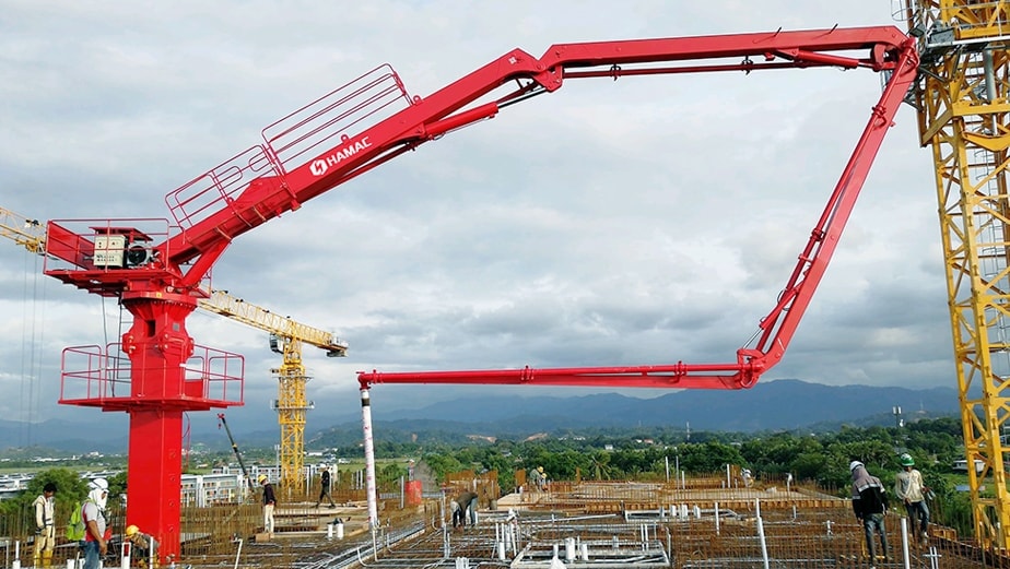<p>
	HAMAC provide our clients with various types of concrete pumps to transfer the concrete to high-rise buildings, highway and overpasses. We can also customize concrete pumps according to the needs of customers.A concrete pump is a machine used for transferring liquid concrete by pumping. There are three different types of concrete pumps in the world as options. </p>
