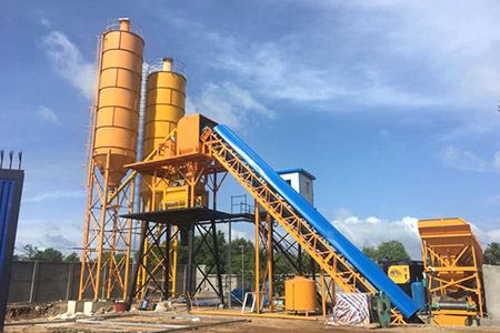 Belt Conveyor type Concrete Batching Plant