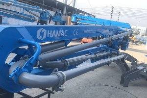 Our concrete placing boom has got the CE Certificate, it is subjected to European Union standard. It is an ideal machine which is used to place the concrete pump to different positions. It will be connected with the concrete pump, and then its arms ca