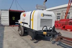 We deliver one DHBT40 diesel concrete pump unit, one HMC400 self-loading concrete mixer unit, and one HMC212 vibrating roller unit to Peru. All three of these machines were equipped with a Cummins engine, it is easy for the customer to obtain the spar